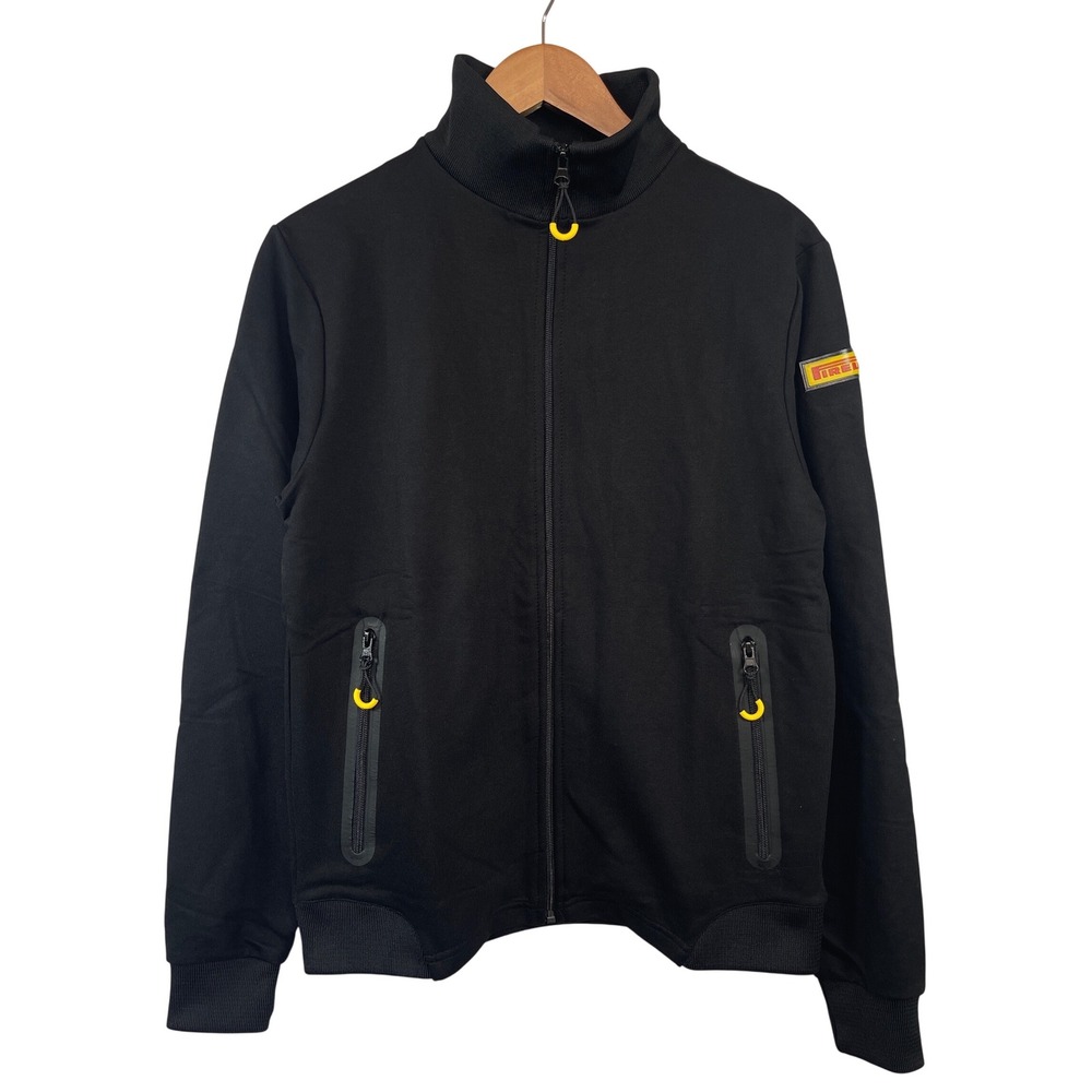 NWT Pirelli Mens Full Zip Sweatshirt Logo Track Jacket M Black Racing Sport